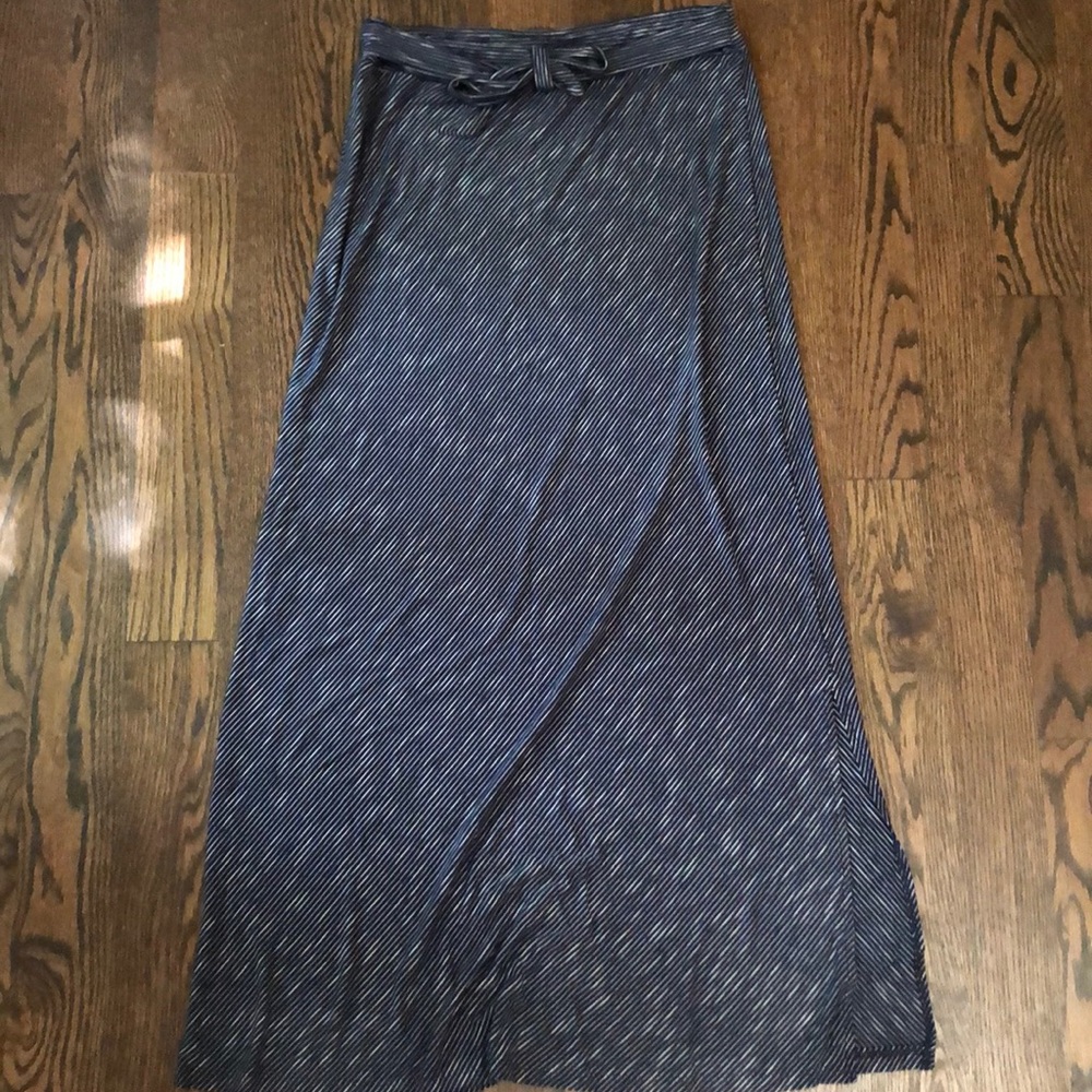 Navy and white maxi skirt